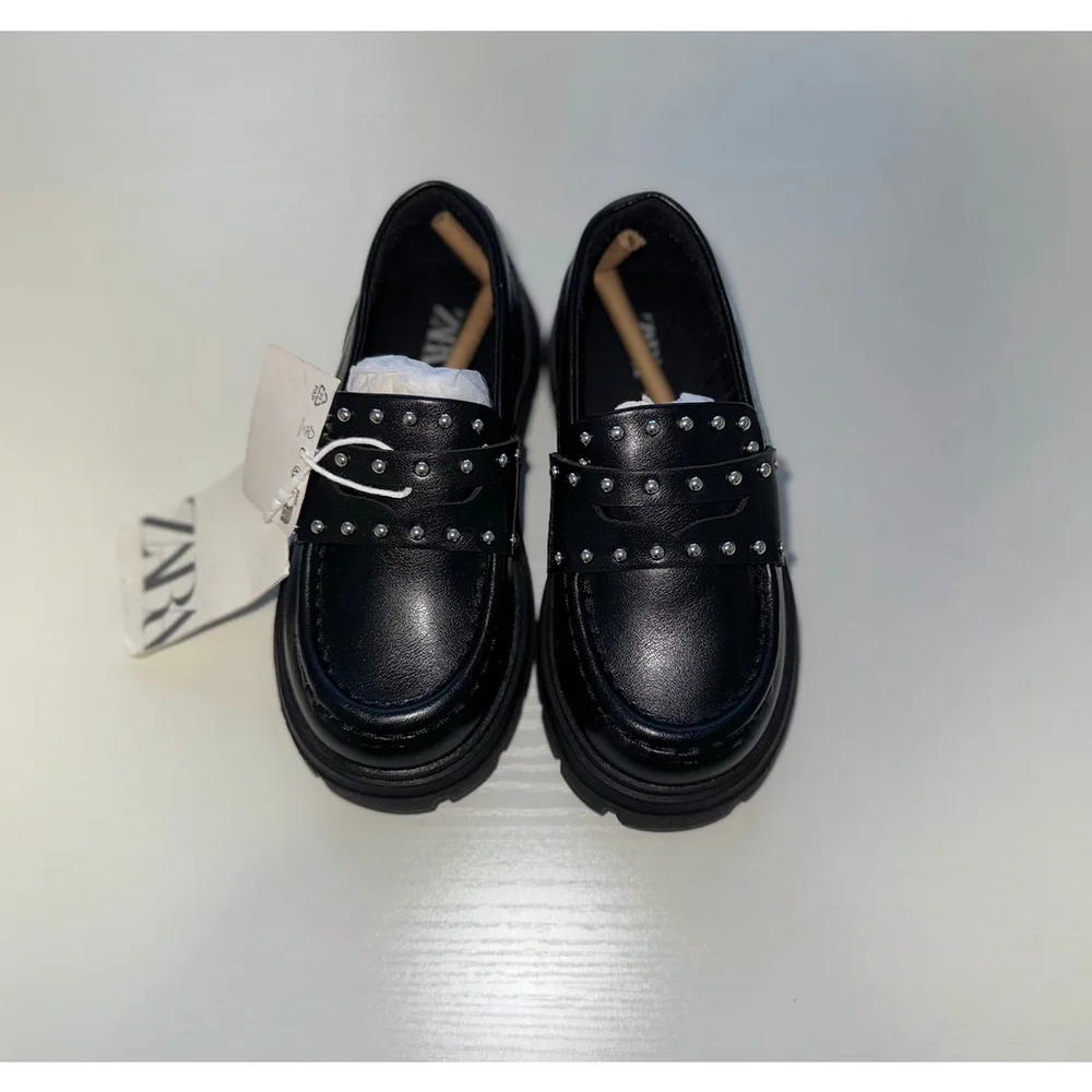 Zara Baby Studded Loafers Size 8 US 24 EU